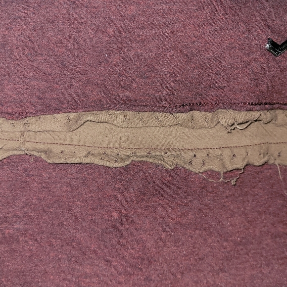 Buffalo David Bitton Burgundy Sweater with Tan Rough Edging L - Picture 7 of 8